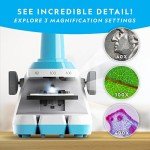 National Geographic Microscope for Kids - Science Kit with an Easy-to-Use Kids Microscope, Up to 400x Zoom, Blank and Prepared Slides, Gifts for 6 7 8 9 & 10, STEM Project Toy (Amazon Exclusive)