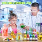90 Lab Experiments Science Kit for Kids, STEM Activities Educational Scientist Toys Gifts for Age 6-12 Year Old Boys Girls, Chemistry and Physics Set Toys, Volcano Eruption