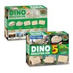 Dinosaur Fossil Digging Kit for Kids, 5-in1 Dinosaur Skeleton Dig Kit for Boys and Girls Age 6+, Science Educational Dinosaur Toys for Kids, Christmas Birthday Gift for Kids 6 7 8 9 Years Old