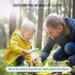 Kids Microscope with 100X Magnification, Handheld Portable Digital Microscope for Children, Rechargeable STEM Educational Toy with LED Light, Science Kit Gift for Boys & Girls Ages 3+