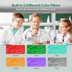 Hideal HP20 Microscope for Kids [3-in-1] [Easy and Fun] 2" IPS Portable Handheld Microscope Miniscope, Pocket Mini Scope Educational Science Kit, Birthday Easter Gifts for Kids, 32GB, White