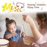 LOOIKOOS Baby Musical Instruments Montessori Toys for Toddlers 1-3,Natural Wooden Percussion Instruments Set for Kids Preschool Educational Musical Toys for Ages 5-9