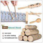 LOOIKOOS Toddler Musical Instruments, Eco Friendly Music Set for Kids Preschool Educational, Natural Wooden Percussion Instruments Musical Toys for Boys and Girls with Storage Bag