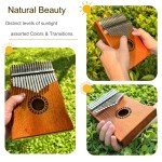 Newlam Kalimba Thumb Piano 17 Keys, Portable Mbira Finger Piano Gifts for Kids and Adults Beginners Wood
