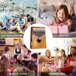 Newlam Kalimba Thumb Piano 17 Keys, Portable Mbira Finger Piano Gifts for Kids and Adults Beginners Wood