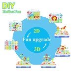 HAPTIME STEM Toys for 3 4 5 6 Year Old,Design and Drill Toy for Kid,Construction Games with Toy Drill,Creative Engineering Building Toys,Magic Montessori Play Toolbox for Toddler Boys Girls Preschool