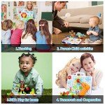 HAPTIME STEM Toys for 3 4 5 6 Year Old,Design and Drill Toy for Kid,Construction Games with Toy Drill,Creative Engineering Building Toys,Magic Montessori Play Toolbox for Toddler Boys Girls Preschool