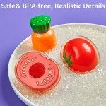 Laugigle Pretend Play Food for Kids Kitchen - 78Pc Cutting Toy Food with Storage Bag, Food Toys with Veggies, Fruits, Fake Food with Pizza Toy, Pretend Food, Play Kitchen Accessories, Boys Girls Gift