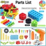 COUOMOXA Building Toys Educational for Kids: 404 Pcs Montessori Creative Construction Toy - 5 6 7 8+ Year Old STEM Building Blocks Set for Boys Girls - Best Birthday Gift for Children