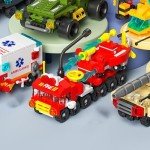 Vilbocr Urban Rescue Series Building Block Toys,Stacking Skill Training and Creative Thinking Cultivation， Building kit Toys Best Gift for Boys Aged 4-10… (Forest Firefighting)