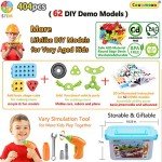 COUOMOXA Building Toys Educational for Kids: 404 Pcs Montessori Creative Construction Toy - 5 6 7 8+ Year Old STEM Building Blocks Set for Boys Girls - Best Birthday Gift for Children