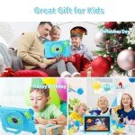 Kids Tablet 7 inch Toddler Children's Learning Tablet with WiFi Durable Case 32GB Android System WiFi YouTube, GMS, Parental Control, Dual Camera for Boys Girls Educational Games Preinstalled, Blue