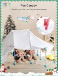 besrey Fort Building Kit for Kids - 144 Pieces Play Fort Construction STEM Building Toys Indoor/Outdoor for Boys & Girls Ages 5+, Glow Fort Building Kit, Tunnels, Create Tents, Castles, Rockets & More