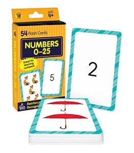 Carson Dellosa 54 Toddler Flash Cards, 0-25 Counting and Number Recognition Math Flashcards for Toddlers 3-5 Years, Kindergarten and Preschool Learning Activities and Educational Games