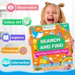HOQEEWIPE Search and Find Books for Kids, Reusable Art and Craft Supplies for Toddlers – Preschool Learning Activity, Gifts for Girls & Boys, Educational Game Learning Toys for 3, 4, 5, 6 Year Old