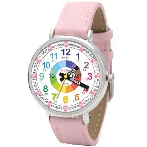 Kiddus Educational Kids Watch for Children, Boys and Girls. Analogue Time Teacher Wristwatch with Exercises.
