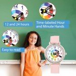 Kiddus Educational Kids Watch for Children, Boys and Girls. Analogue Time Teacher Wristwatch with Exercises.