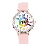 Kiddus Educational Kids Watch for Children, Boys and Girls. Analogue Time Teacher Wristwatch with Exercises.