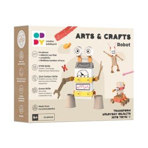 Oddy Arts & Crafts Creative Robot Building Kit - Eco-Friendly STEM Toy Set for Kids 4+