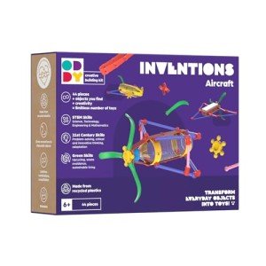 Oddy Inventions Aircraft Creative Building Kit - Eco-Friendly STEM Toy Set for Kids 6+