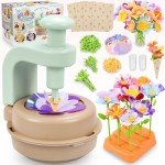 Fabric Flower Bouquets Toys, DIY Craft Kits Toys for Kids - Flowers Market Toy, Build Your Flower Bouquet, Arts & Crafts for 4 5 6 7 8 Year Toddler Girl, Educational Activity Preschool B-Day Gifts