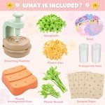 Fabric Flower Bouquets Toys, DIY Craft Kits Toys for Kids - Flowers Market Toy, Build Your Flower Bouquet, Arts & Crafts for 4 5 6 7 8 Year Toddler Girl, Educational Activity Preschool B-Day Gifts