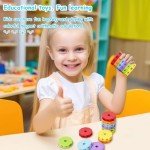 Learning Math Game Montessori Counting Toys with Learning Preschool Activities Toys Games for Toddler Fun Children's Gift Learning Educational Number Toy Toddlers Boys Girls Preschool Kindergarten