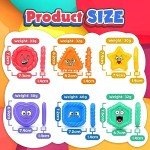 LESONG Sensory Toys Kids Toddlers-Social Emotional Feelings Toys Special Needs, Texture Shapes Learning Toy Preschool Fidget Classroom Must Haves, Calm Down Tools Autistic Children, Stocking Stuffers