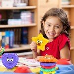 LESONG Sensory Toys Kids Toddlers-Social Emotional Feelings Toys Special Needs, Texture Shapes Learning Toy Preschool Fidget Classroom Must Haves, Calm Down Tools Autistic Children, Stocking Stuffers