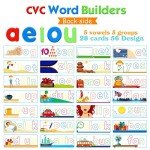 SpringFlower See & Spell Matching Letter Toy,Learning Educational Toy For 3 4 5 6 Years Old Boys And Girls,Preschool Learning Activities,Shape & Color Recognition Game,Cvc Word Builders For Kids,80Pcs