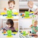 Aitbay Cool Math Game, Preschoolers Frog Balance Counting Toys for Boys & Girls Educational Number Toy Fun Children's Gift STEM Learning Age 3+ (63 PCS)