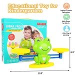 Aitbay Cool Math Game, Preschoolers Frog Balance Counting Toys for Boys & Girls Educational Number Toy Fun Children's Gift STEM Learning Age 3+ (63 PCS)