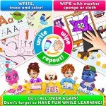 Curious 2 Learn Toddler Preschool Learning Activities | Handwriting Practice for Kids | Workbook Learning Resources| Tracing Kindergarten Workbooks | Busy Book | 4 Year Old Boy Birthday Gift | Blue