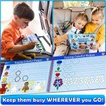 Curious 2 Learn Toddler Preschool Learning Activities | Handwriting Practice for Kids | Workbook Learning Resources| Tracing Kindergarten Workbooks | Busy Book | 4 Year Old Boy Birthday Gift | Blue