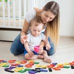 Wooden Blocks Puzzle Brain Teasers Toy，Wooden Puzzle Tangram,Cube 3D Puzzle for ，Puzzles for Kids Ages 2-8, Montessori Kids Educational Games Gift (1 pcs)