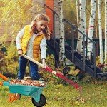 Qtioucp Kids Gardening Tools Set with Wheelbarrow Outside Outdoor Toys Backyard Garden Play Educational STEM Learning for Toddlers Boys Girls 3-8 (Green)