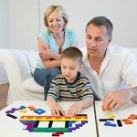 Wooden Blocks Puzzle Brain Teasers Toy，Wooden Puzzle Tangram,Cube 3D Puzzle for ，Puzzles for Kids Ages 2-8, Montessori Kids Educational Games Gift (1 pcs)