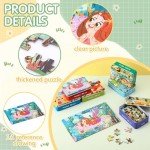 Libima 6 Boxes Party Favors Jigsaw Puzzles in a Metal Box for Kids Age for 4-8 Learning Jigsaw Puzzles for Toddlers Educational for Boy and Girl(Animal Style)