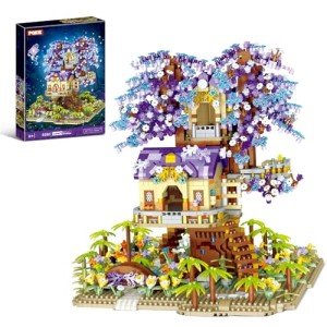 PQKIE Tree House Building Set,3049 Pcs Friendship TreeHouse Street View Building Kit,STEM Creative Forest House Micro Blocks Toys,Forest Style Model Kit,Christmas Birthday Gifts for Adults,Girls 8-14+