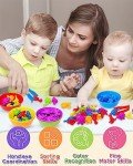 Yetonamr Counting Dinosaurs Montessori Toys for 3 4 5 Years Old Boys Girls, Toddler Preschool Learning Activities Toys for Kids Ages 2-4, 3-5, 4-8, Birthday Gifts Sensory Toys
