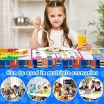 Educational Preschool Placemats for Kids Set of 6 Reusable Plastic Toddler Placemat Non Slip Washable Children Montessori Eat Table Mat for Nursery Homeschool Kindergarten Classroom Dining Table