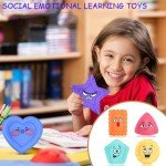 Aokeleilei Sensory Toys Kids Toddlers-Social Emotional Feelings Special Needs, Texture Shapes Learning Toy Preschool Fidget Classroom Must Haves, Stress Calming Toys for Kids Stocking Stuffers