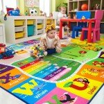 7x10 Kids Rug Play Mat Carpet Educational and Fun Playmat with ABC Alphabet Animals Shapes Colors Large Area Rug Learning Rugs for Bedroom Playroom Baby Toddler Children Play Game Activity