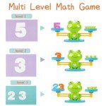 Frog Balance Counting Toys, Cool Math Learning Games for Boys and Girls, Educational Number Preschool Toy, Fun Children's Gift STEM Math Games for Kids Age 3+ (63 PCS)