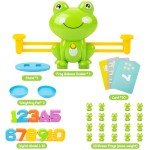 Frog Balance Counting Toys, Cool Math Learning Games for Boys and Girls, Educational Number Preschool Toy, Fun Children's Gift STEM Math Games for Kids Age 3+ (63 PCS)