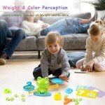 Frog Balance Counting Toys, Cool Math Learning Games for Boys and Girls, Educational Number Preschool Toy, Fun Children's Gift STEM Math Games for Kids Age 3+ (63 PCS)