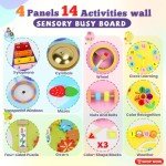 Muiofang Sensory Wall Panels for Kids: Caterpilla Sensory Wall Board for Toddlers Infants Children with Special Needs- Busy Board for Playroom Daycare Nurseries Schools