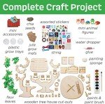 Creativity for Kids Build and Grow Tree House Craft Kit - Treehouse Playset Toy for Boys and Girls, Classic Toys for Kids