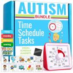 Autism & Prosperity Time Schedule Tasks - Autism Learning Materials, Special Education Autism Sensory Products, Sensory Toys for Kids with Autism, Visual Schedule for Kids with Autism Age 3 4 5 7 8 12