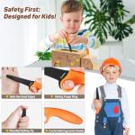 ZLemma Cardboard Construction Kit - 425 PCS Kids Building Set with Safe Serrated Cutter, Crease Roller, Screws & Nuts , STEM Upcycled Tool for DIY Cardboard Projects, Engineering & Creativity